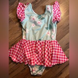 Gingham Floral Dance Leo